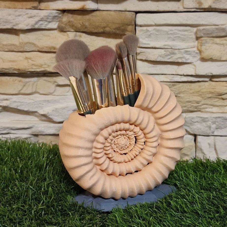 Ammonites Fırça Organizer – Dekoratif Ammonit Tasarımlı