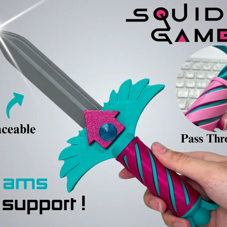 Squid Game Temalı 3D “Dagger” Bıçak – Koleksiyon & Dekoratif Model